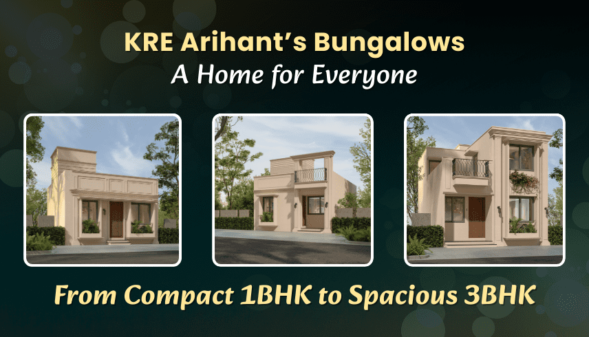 1BHK to 3BHK premium bungalows at KRE Arihant Udaipur.