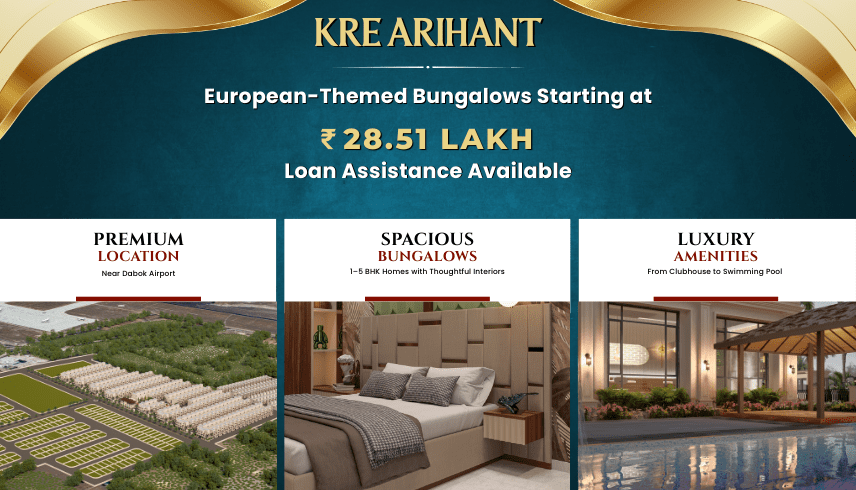 KRE Arihant European-themed bungalows in Udaipur redefining elegant living.