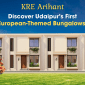 Exploring European-themed bungalows at KRE Arihant Udaipur.