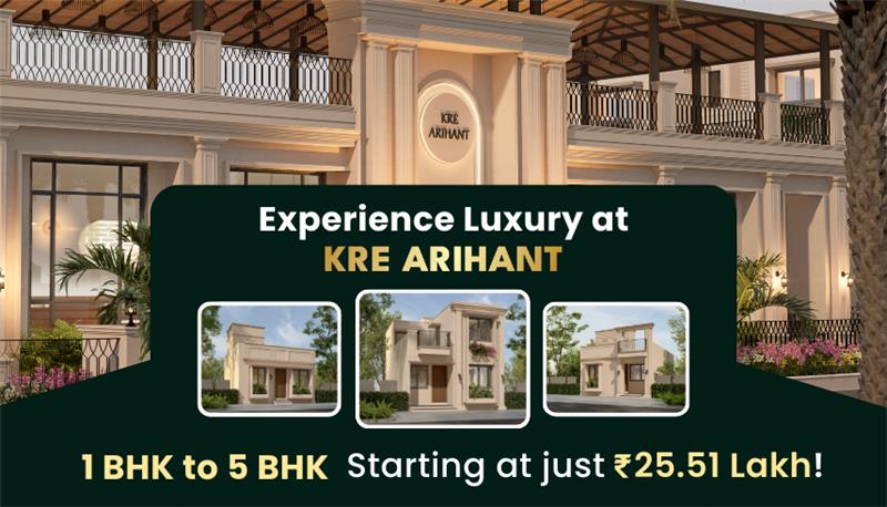 Luxury 1–5 BHK bungalows at KRE Arihant near Dabok Airport, Udaipur
